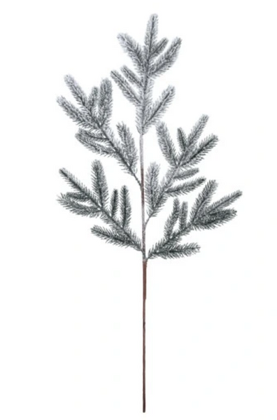 Christmas ornament – a snow-covered spruce branch