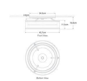 Connery 18" plafond by Chapman & Myers Visual Comfort brand