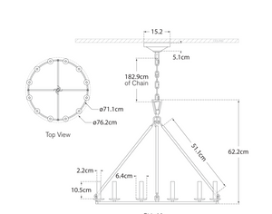 Żyrandol Darlana Medium projektu Chapman & Myers marki Visual Comfort