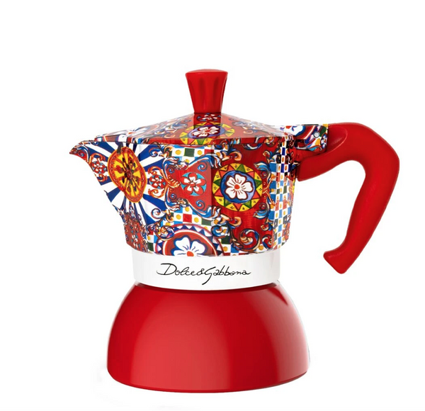 Large Bialetti Dolce&Gabbana induction coffee maker from the MoMA collection