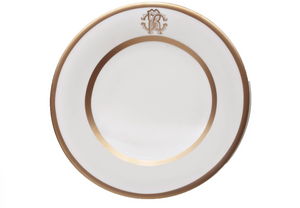 Zestaw sześciu talerzyków do pieczywa lub masła marki Roberto Cavalli Home z kolekcji Silk Gold