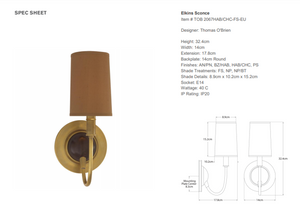 Thomas O'Brien Elkins wall lamp