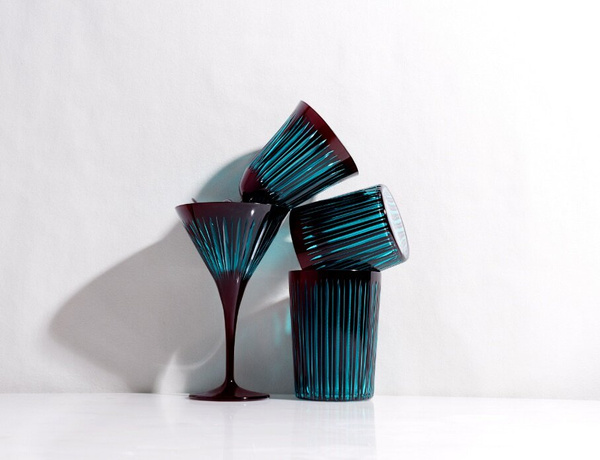 Zestaw czterech kieliszków do wina L'Objet z kolekcji Prism