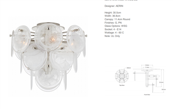 Aerin Loire Plafond Medium by Visual Comfort