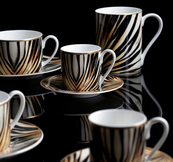 Roberto Cavalli Home mug, from the Ray of Gold collection