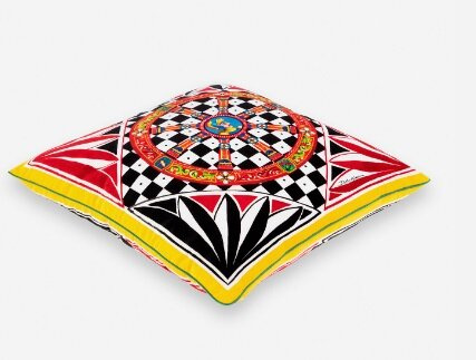 Dolce&Gabbana velvet cushion, Carretto Siciliano