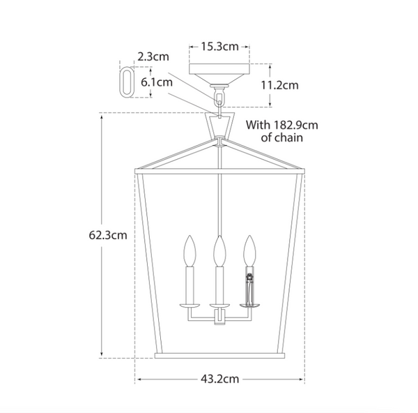 Darlana Medium pendant lamp by E. F Chapman