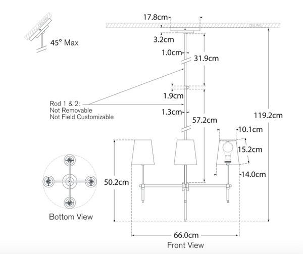 Thomas O'Brien Bryant Small Chandelier by Visual Comfort