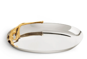 L'Objet Fern stainless steel tray