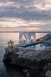 Łoże z baldachimem ogrodowe Smania Amalfi