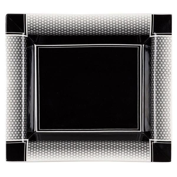 Tray Four Black Square