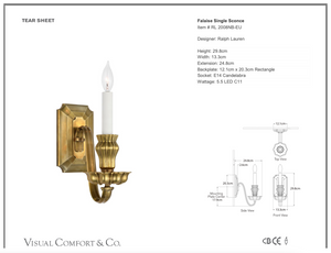 Ralph Lauren Home Falaise Single Sconce