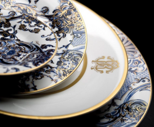Set of six Roberto Cavalli Home tea cups, from the Azulejos collection 
