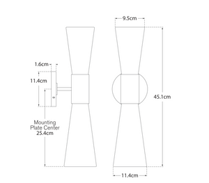 Clarkson Medium wall lamp by Aerin Visual Comfort brand