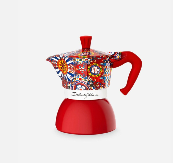 Medium Bialetti Dolce&Gabbana induction coffee maker from the MoMA collection