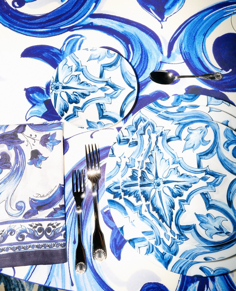 Zestaw dwóch talerzy obiadowych Dolce&Gabbana, Blu Mediterraneo