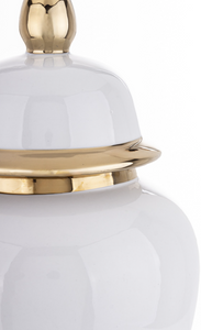 White Gold Classic ceramic vase