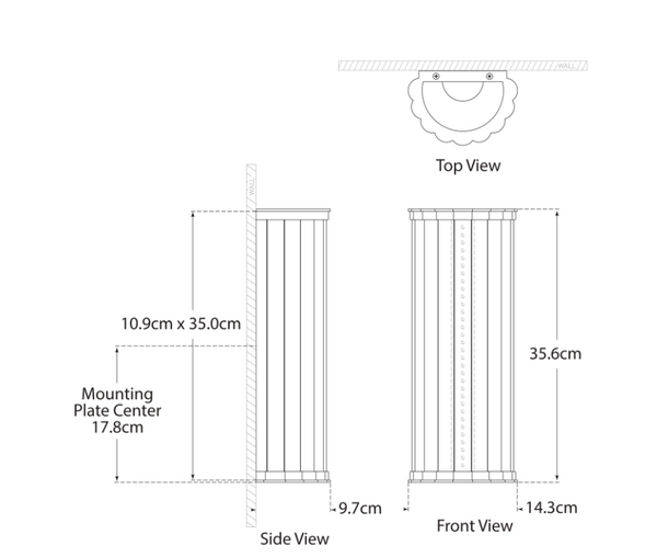 Kinkiet Kean 14" projektu Chapman & Myers marki Visual Comfort