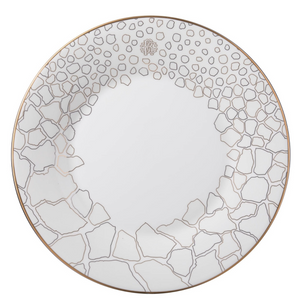 Set of six Roberto Cavalli Home dinner plates, from the Giraffa collection