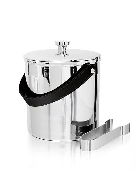 Ralph Lauren Home ice bucket and tongs, from the Preston collection 