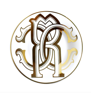 Zestaw sześciu talerzy do chleba i masła Roberto Cavalli Home, z kolekcji Monogram Gold