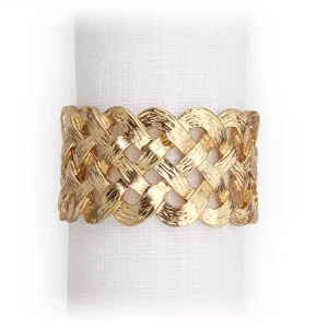 L'Objet Braid napkin ring set