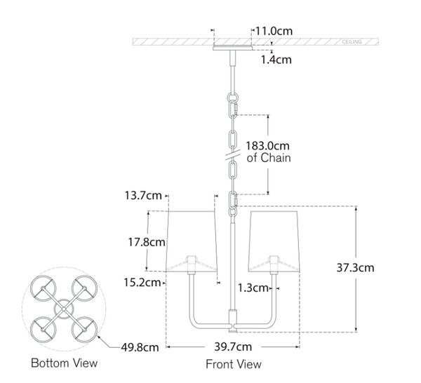 Żyrandol Go Lightly Small Barbara Barry marki Visual Comfort