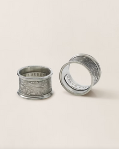 Set of two Ralph Lauren Home napkin rings, Aidan
