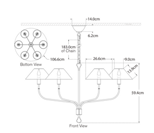 Griffin Extra Large chandelier by Visual Comfort 
