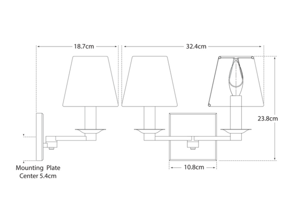 Evans Double wall lamp by Ralph Lauren Home