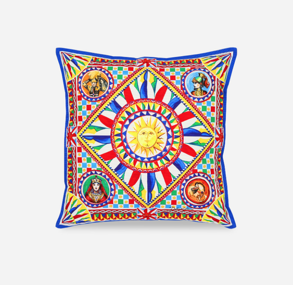 Dolce&Gabbana Carretto Siciliano linen cushion