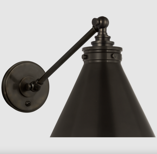 Parkington Single Library wall lamp by Chapman & Myers 