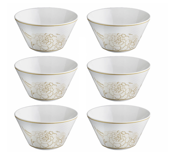 Set of six fruit bowls from the Roberto Cavalli Home Blooming Roses collection