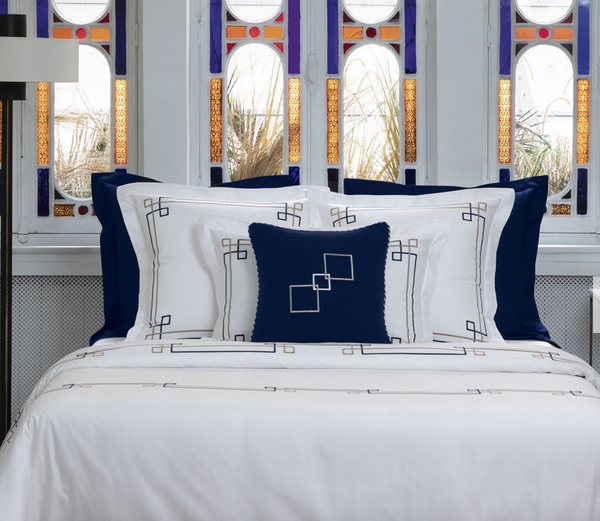 Decorative pillow by Yves Delorme, from the Escale collection