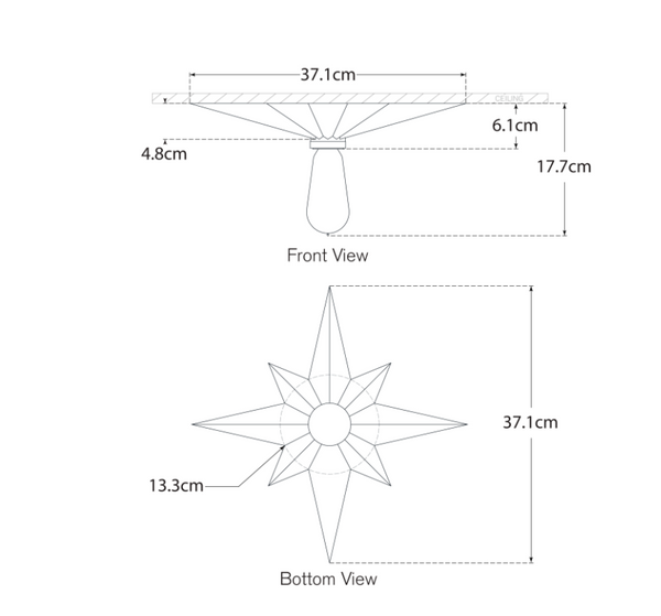 Plafon Star projektu Eric Cohler marki Visual Comfort