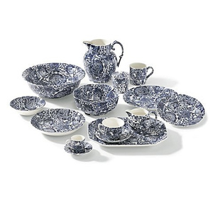 Ralph Lauren Home x Burleigh Faded Peony Pasta Plate (Indigo)