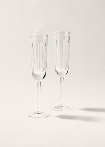 Set of two Ralph Lauren Home champagne glasses, from the Coraline collection