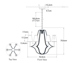 Żyrandol Biscayne Large Chapman & Myers marki Visual Comfort