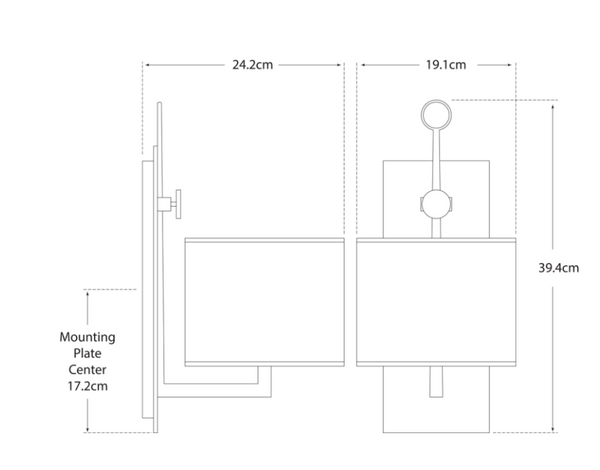 Aspen Iron wall lamp by Ian K. Fowler
