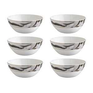 Set of six Roberto Cavalli Home soup bowls from the Tiger collection