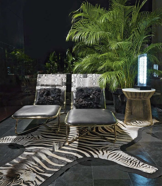 Papeete chaise longue by Roberto Cavalli Home Interiors