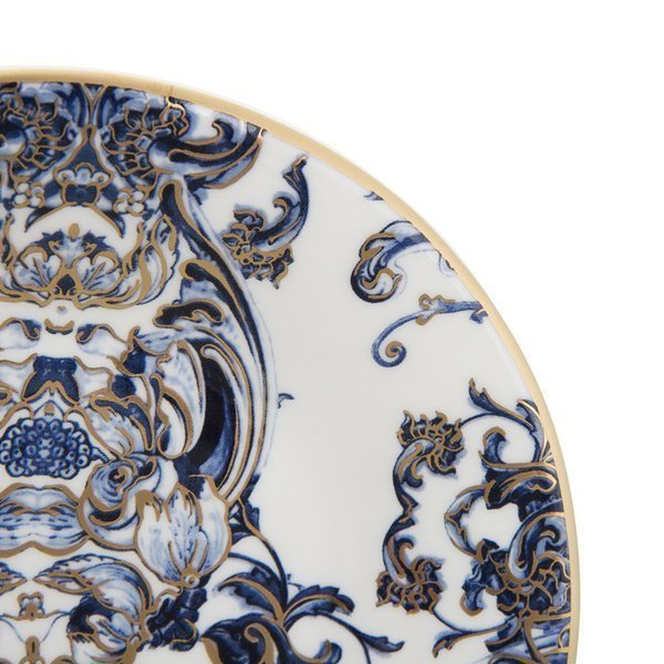 Set of six Roberto Cavalli Home dessert plates from the Azulejos collection