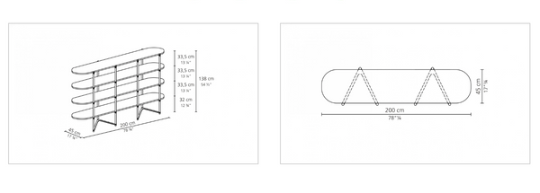 Boomerang 67 bookshelf by Casamilano
