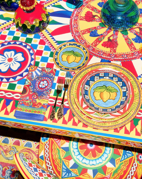 Zestaw dwóch talerzy obiadowych Dolce&Gabbana, Carretto Siciliano