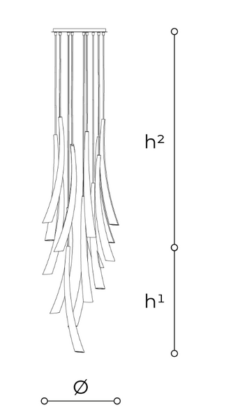 Pulsa 439/S15 chandelier by Italamp