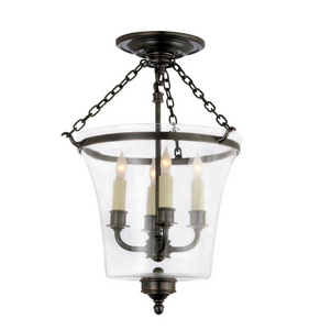 Sussex Semi-Flush Bell Jar Lantern by Chapman & Myers