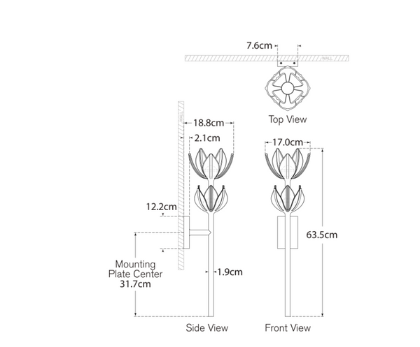 Kinkiet Alberto Large Two Tier projektu Julie Neill marki Visual Comfort