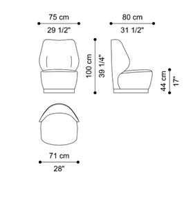 Fotel obrotowy Marvila Low marki Gianfranco Ferré Home