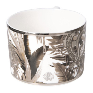 Roberto Cavalli Home tea cup set from the Tropical Jungle collection (White) )