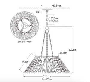 Lampa wisząca Corinne 24" projektu Marie Flanigan